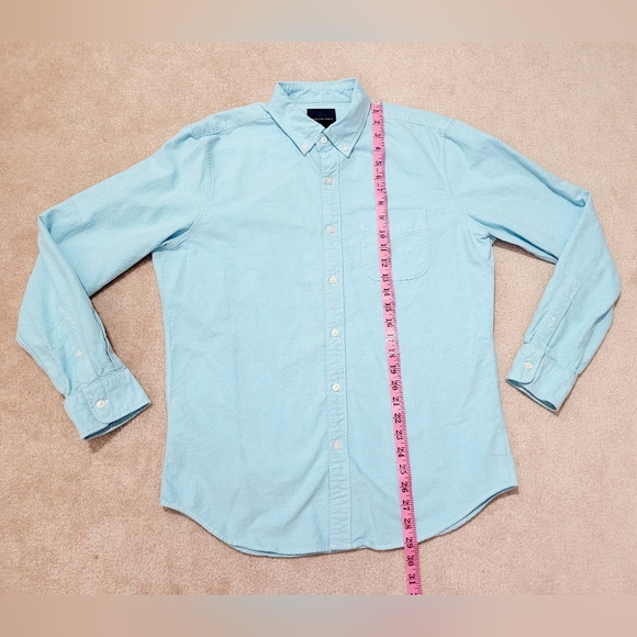 American Eagle Shirt Men's Size Medium Blue Classic Fit Button Up 100% Cotton - Picture 5 of 8